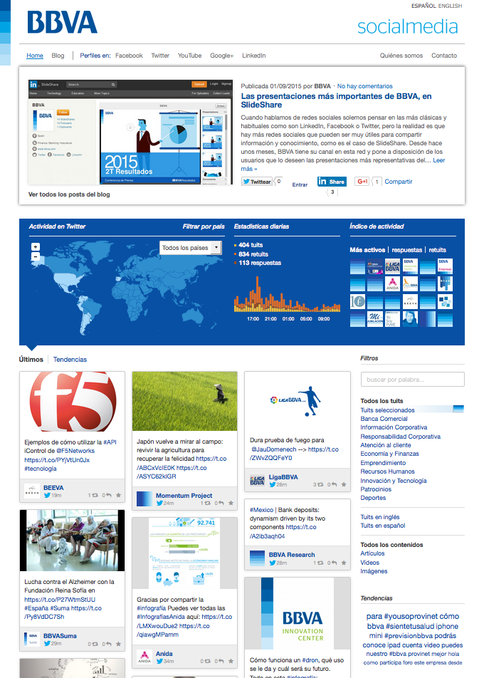 BBVA Social media