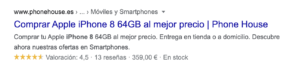 Tipos de Rich Snippet: Reviews