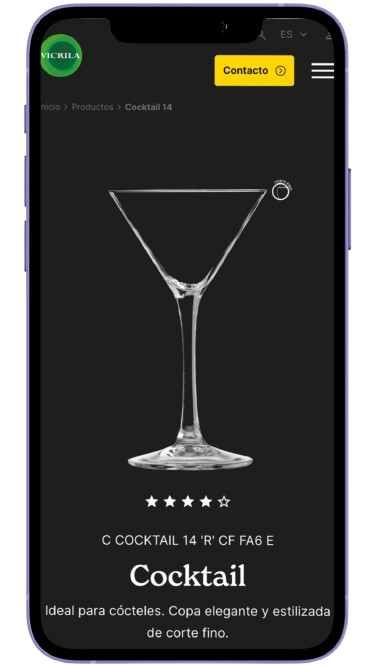 Vicrila, copa cocktail